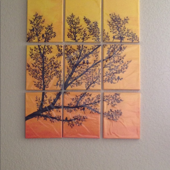 Sunset Painting, Designed with Henna, Original - Picture 2 of 8